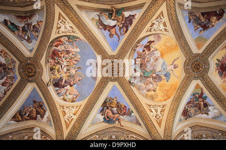 Ceiling of the church in the Certosa di San Martino on the above Vomero Naples, Campania, Italy Stock Photo