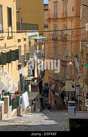 Narrow street in Naples, Italy Stock Photo - Alamy