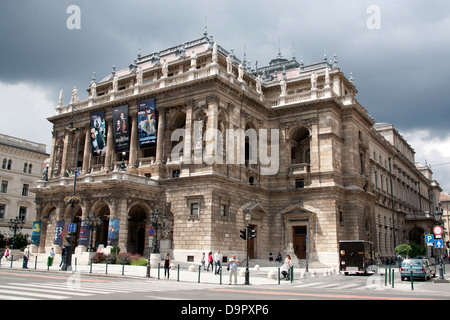 The Hungarian State Opera House - Magyar Állami Operaház - Andrássy Street Budapest Hungary Stock Photo