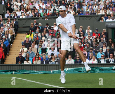 London, UK. 23rd June, 2013. Andy Murray (GBR ) against Benjamin Becker (GER) during day one of the The Wimbledon Tennis Championships 2013 held at The All England Lawn Tennis and Croquet Club, London, England, UK. Credit: Action Plus Sports/Alamy Live News Stock Photo