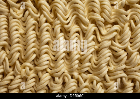 uncooked dry instant ramen noodles Stock Photo