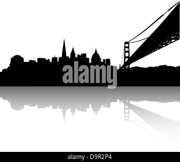 Vector of the San Francisco on white background Stock Photo