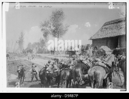 Austrian Uhlans on march, 12/15/15 (LOC) Stock Photo