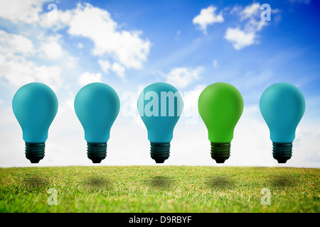 Colored light bulbs Stock Photo