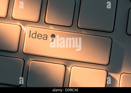 Keyboard with close up on idea button Stock Photo