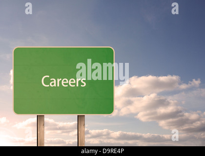 Careers road sign Stock Photo