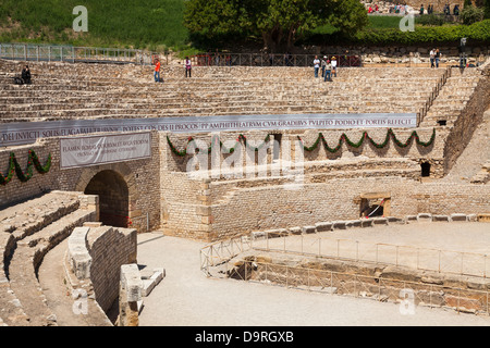 The Roman Amphitheatre at Tarragona, Spain. Stock Photo