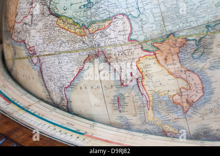 Victorian Globe atlas-close-up Stock Photo