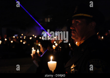 A Candlelight Vigil was held at the National Law Enforcement Memorial ...