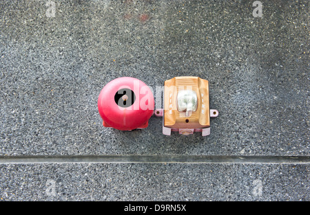 The fire alarm equipments on a wall Stock Photo