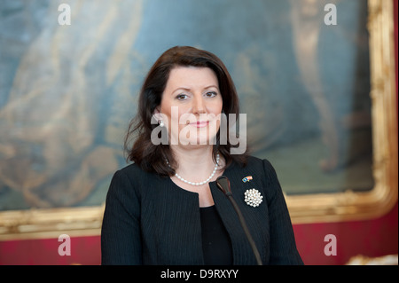 President of Kosovo Atifete Jahjaga during her visit to Vienna. Stock Photo