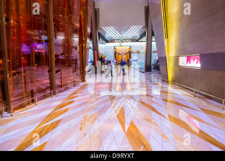 The interior of Aria Resort and Casino in Las Vegas Stock Photo