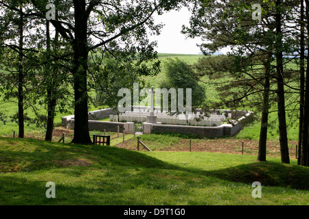 Railway Hollow Cemetery on the First World War Somme battlefield in France Stock Photo