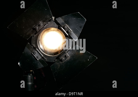 Studio floodlight on black background Stock Photo