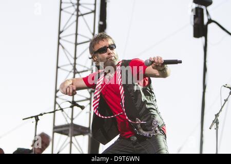 June 25, 2013 - Del Mar, California, USA - Vocalist/pianist PAUL ROGERS performs with BAD COMPANY at the San Diego County Fair's Grandstand Stage. (Credit Image: © Daniel Knighton/ZUMAPRESS.com) Stock Photo