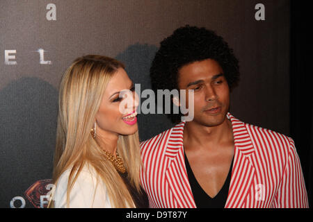 Event Cinemas, George Street, Sydney, NSW, Australia. 24 June 2013. Man Of Steel (3D) Australian Premiere. A young itinerant worker is forced to confront his secret extraterrestrial heritage when members of his race invade earth. Pictured are Joelle and Barry Southgate. Credit: Credit:  Richard Milnes / Alamy live News. Stock Photo