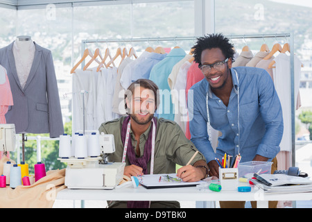 Attractive fashion designers working together Stock Photo
