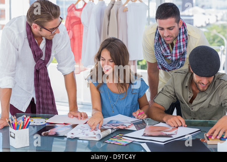 Creative team working together Stock Photo