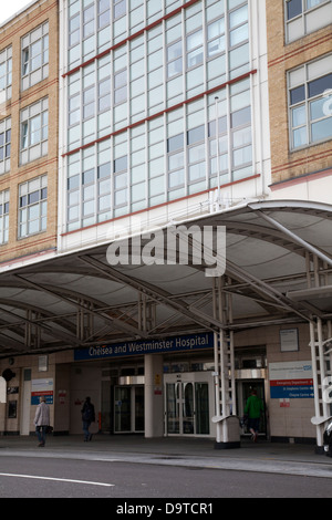 Chelsea and Westminster Hospital on Fulham Rd - London UK Stock Photo