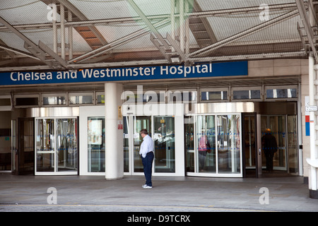 Chelsea and Westminster Hospital on Fulham Rd - London UK Stock Photo