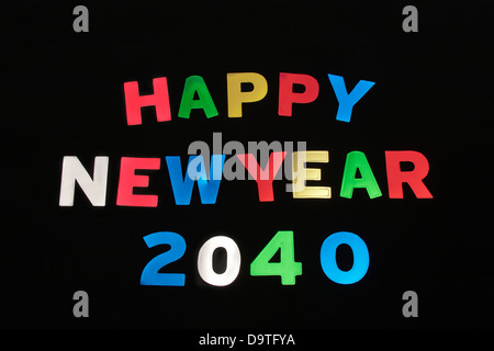 HAPPY NEW YEAR 2040 Stock Photo