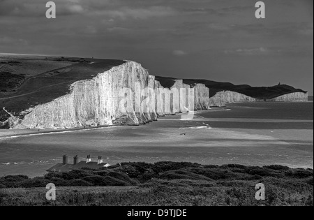 Seven Sisters Chalk Cliffs Stock Photo