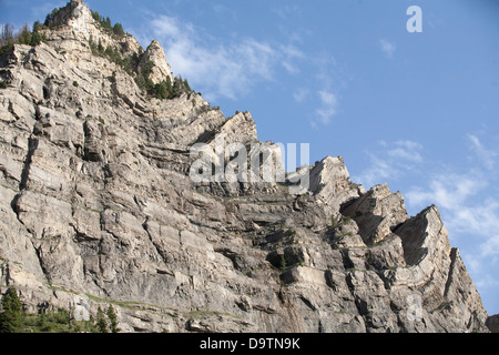 Bridal Veil Falls the Legend - Provo Canyon, Utah, USA Stock Photo