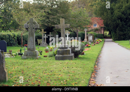 Cemetery in England Stock Photo