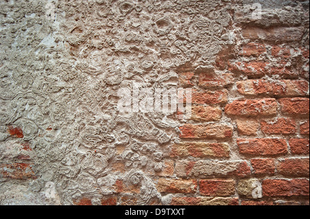 grunge wall, highly detailed textured background Stock Photo
