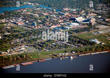 Aerial of The Louisiana State University Campus with University Lake in ...