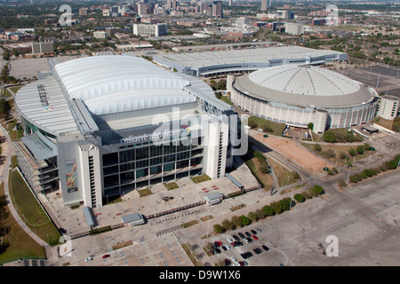 An aerial view of NRG Stadium, Sunday, May 30, 2021, in Houston. The  retractable roof stadium is the home of the Houston Texans Stock Photo -  Alamy