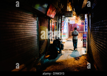 Off the Main Bazar next to New Delhi Railway Station. Stock Photo