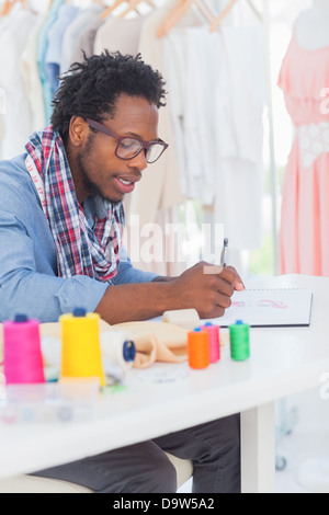 Fashion designer sketching Stock Photo