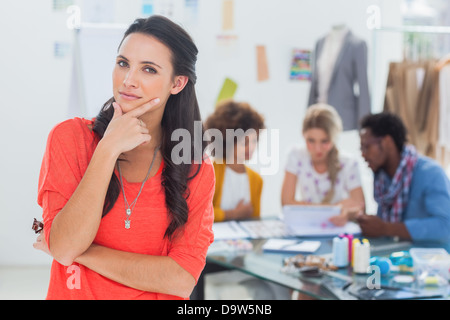 Doubtful fashion designer Stock Photo