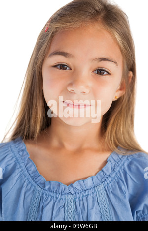 Portrait of little pretty girl with cute smile. Beautiful girl