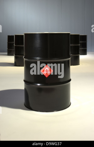 oil barrels Stock Photo