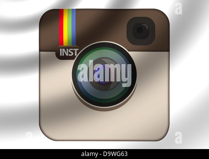 Instagram logo symbol icon flag Stock Photo