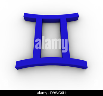 Gemini Zodiac sign and constellation on cosmic purple background with ...