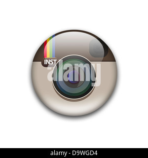 Instagram logo symbol icon flag Stock Photo