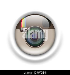 Instagram logo symbol icon flag Stock Photo