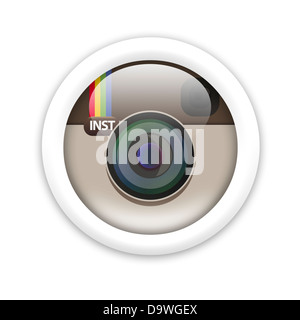 Instagram logo symbol icon flag Stock Photo