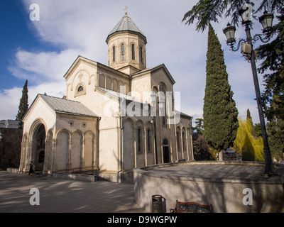 The Kashveti Church of St. George in central Tbilisi, located across from the Parliament building on Rustaveli Avenue. Stock Photo