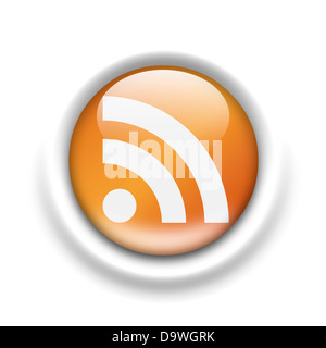 RSS / Really Simple Syndication logo icon symbol flag Stock Photo