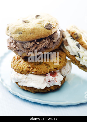 ice cream cookie sandwich Stock Photo