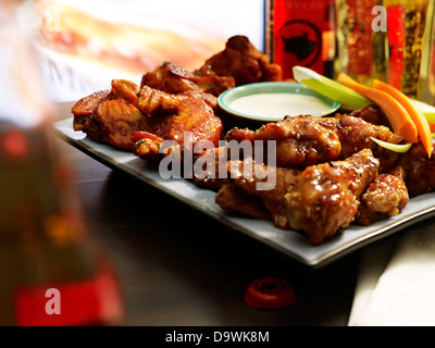 spicy chicken wings Stock Photo