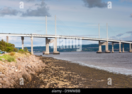 Kessock Bridge over the Beauly Firth  viewed from North Kessock,Inverness;Scotland Stock Photo