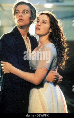 Titanic Year: 1997 USA Director: James Cameron Directed by James Cameron  Kate Winslet, Leonardo Di Caprio Stock Photo