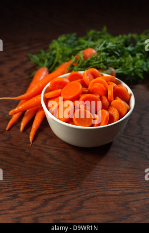 Sliced carrots Stock Photo