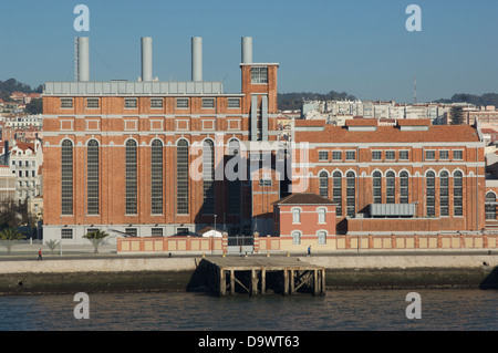 The museum of Electricity in Belem, Lisbon, seen from Tagus river Stock Photo