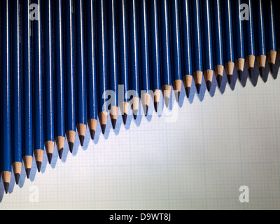 Pencils curve Stock Photo